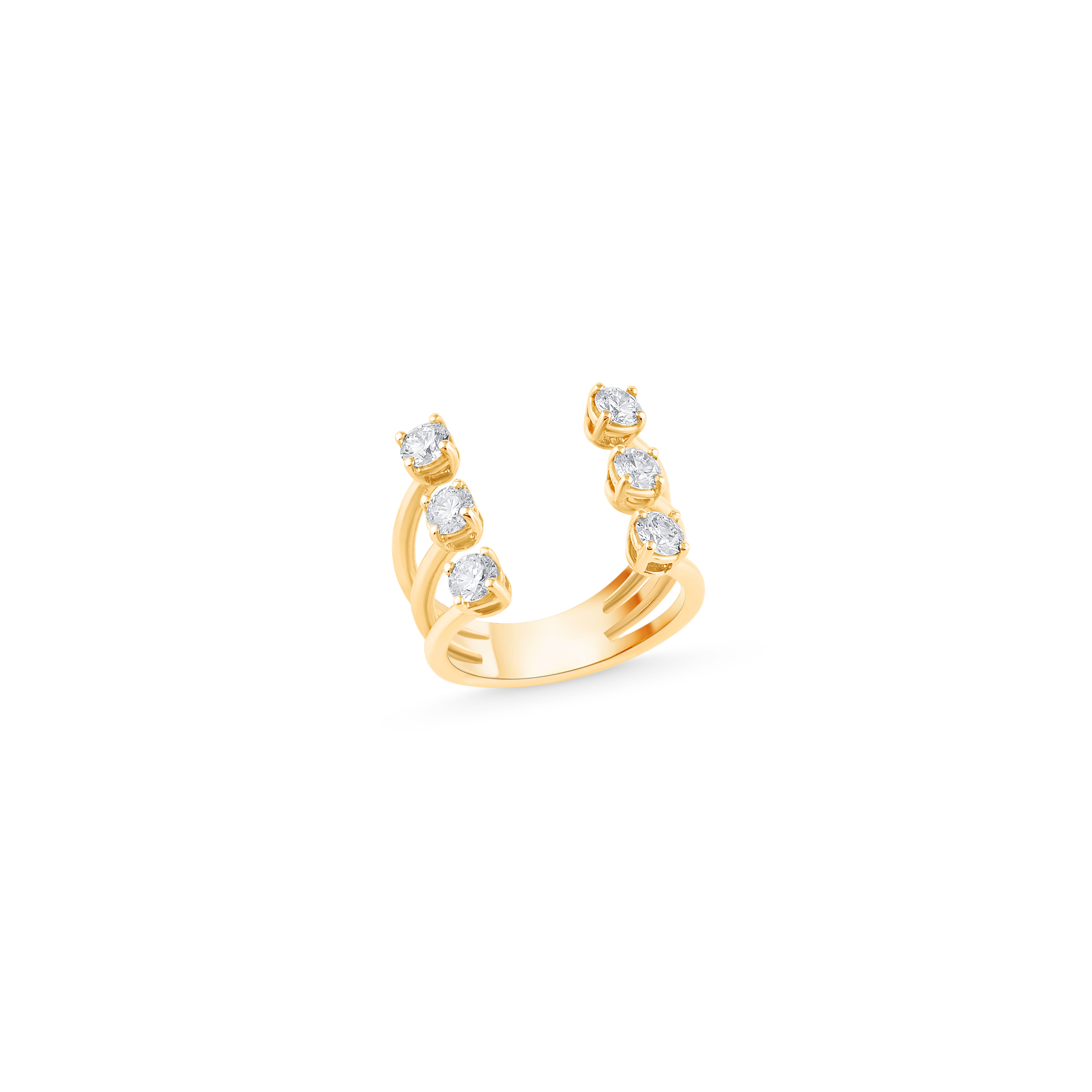 LAYERED DIAMOND RING SMALL - NOORA SHAMSI JEWELLERY