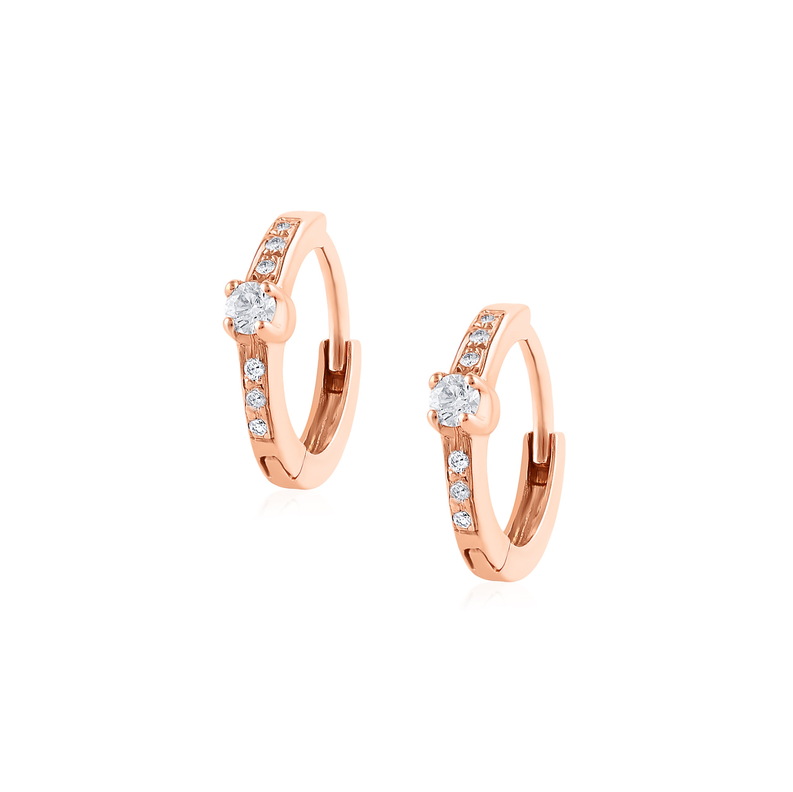 DIAMOND HOOPS - SMALL - NOORA SHAMSI JEWELLERY