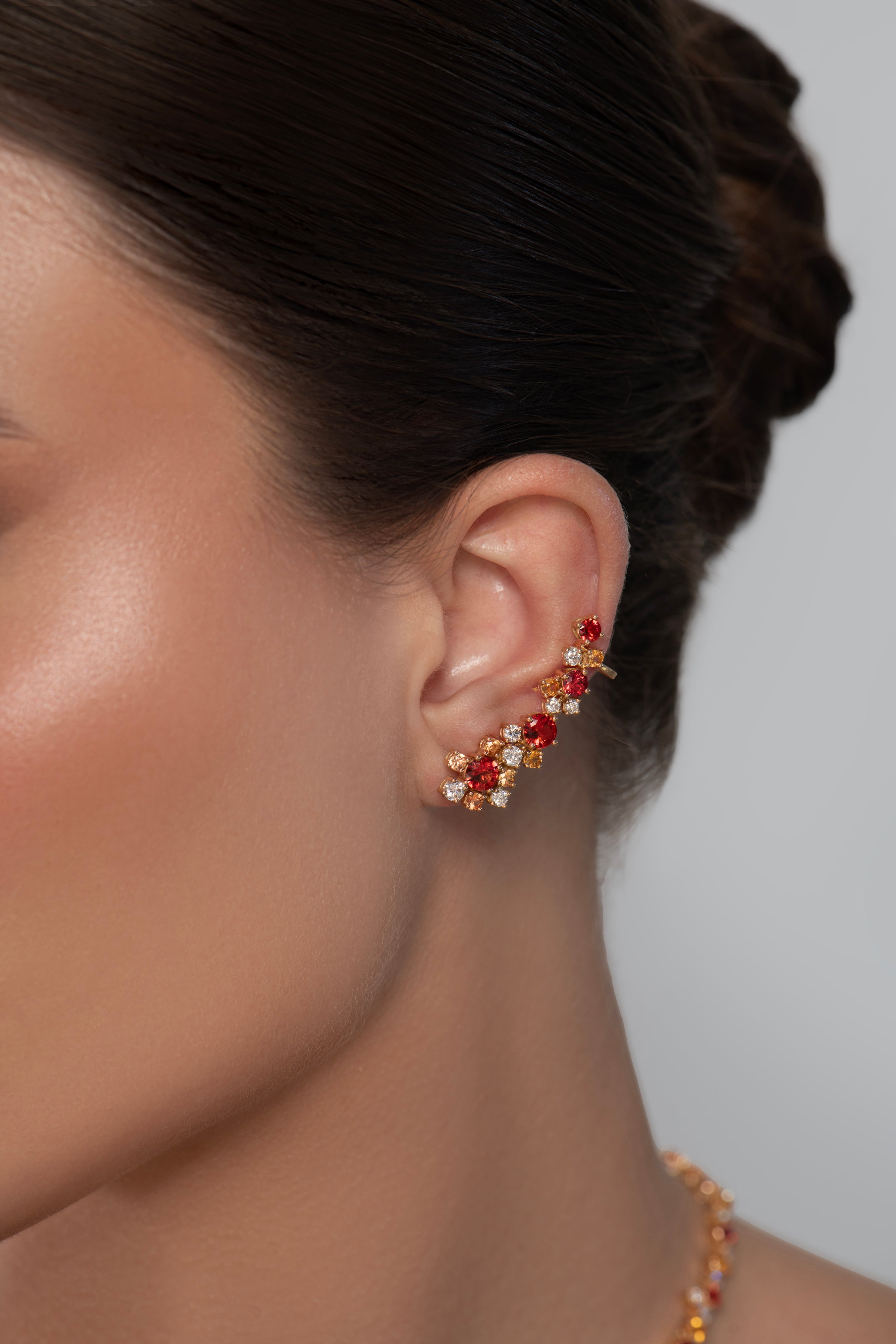 SUNSET SAPPHIRE EARRINGS - NOORA SHAMSI JEWELLERY