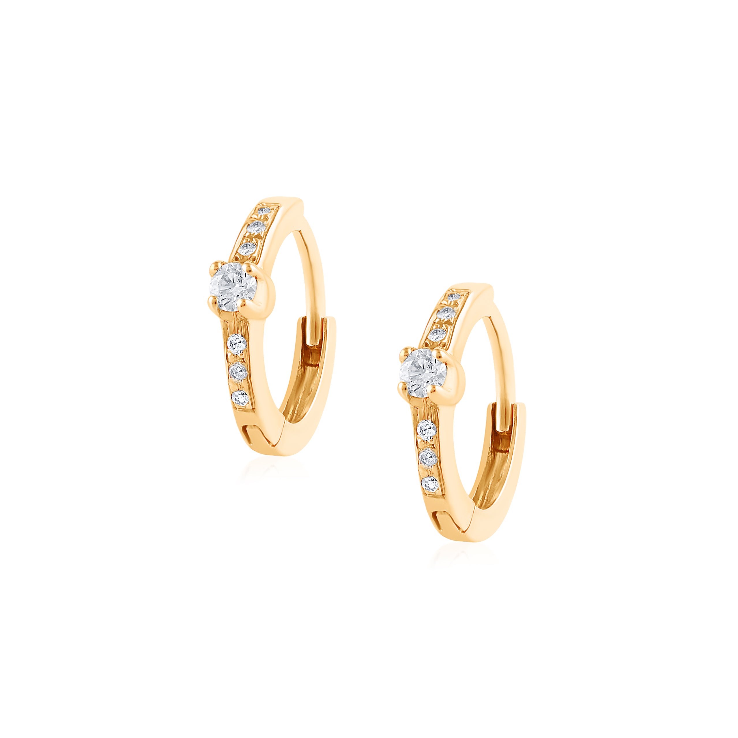 DIAMOND HOOPS - SMALL - NOORA SHAMSI JEWELLERY