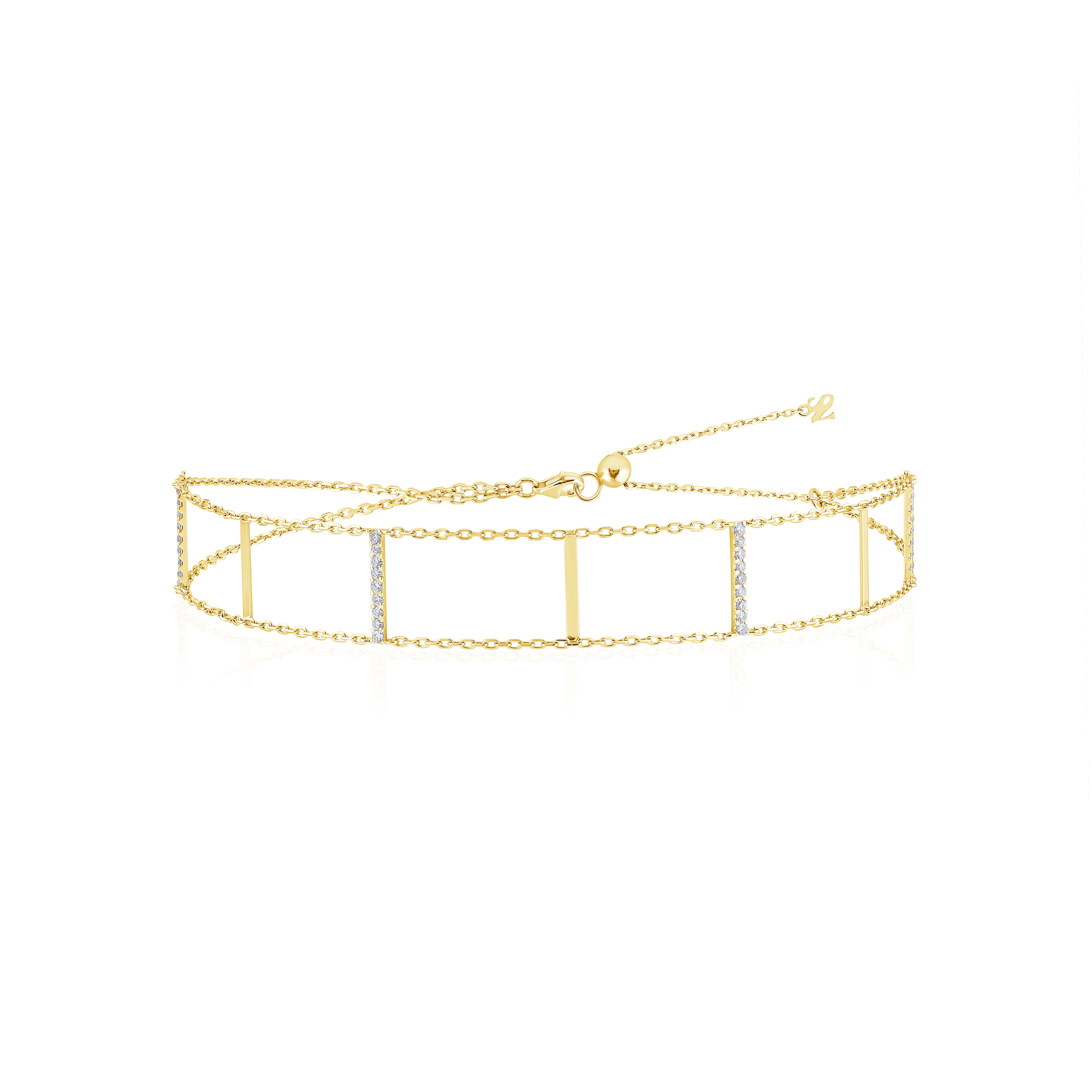 GEOMETRIC DIAMOND CHOKER - NOORA SHAMSI JEWELLERY