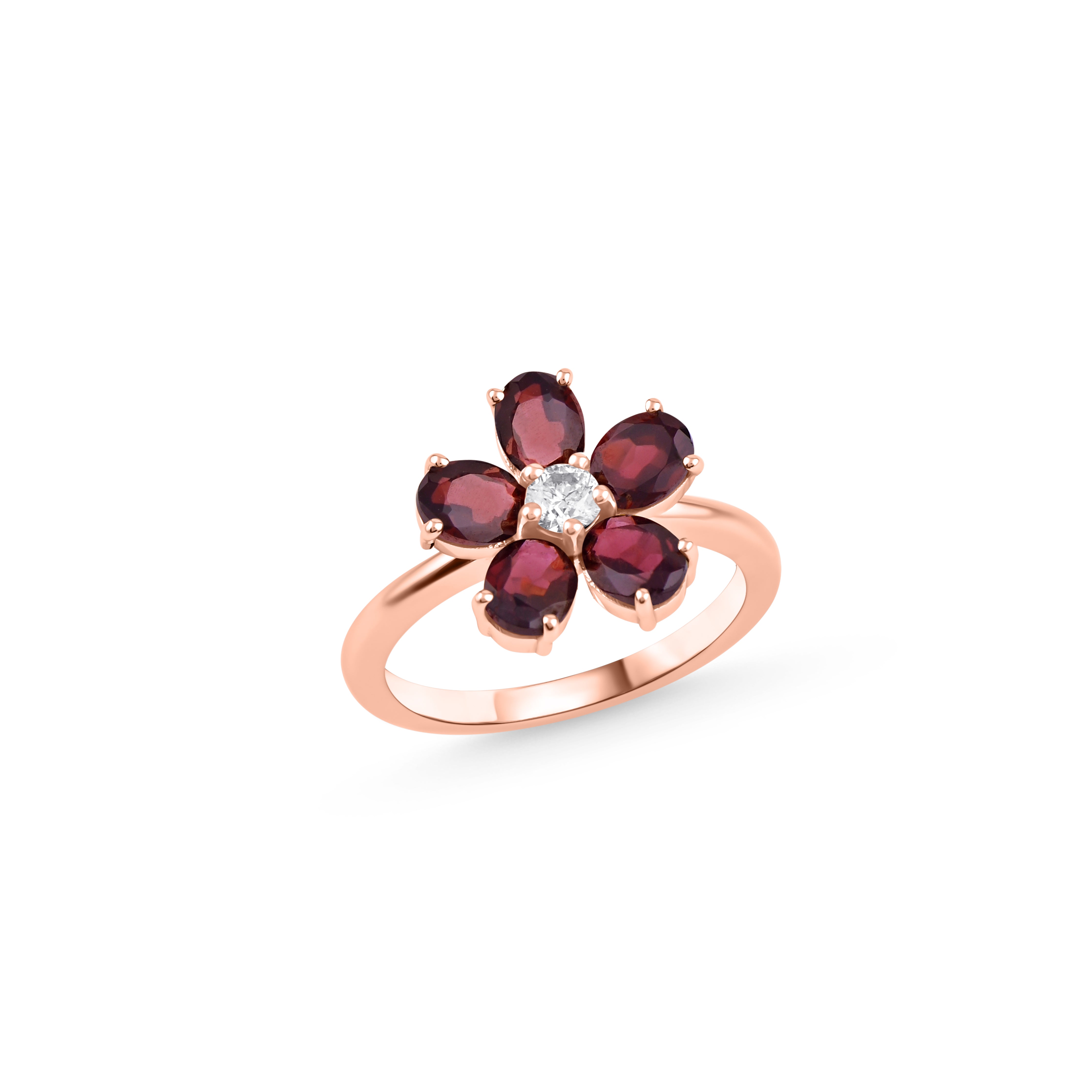 GARNET BLOOM RING - NOORA SHAMSI JEWELLERY