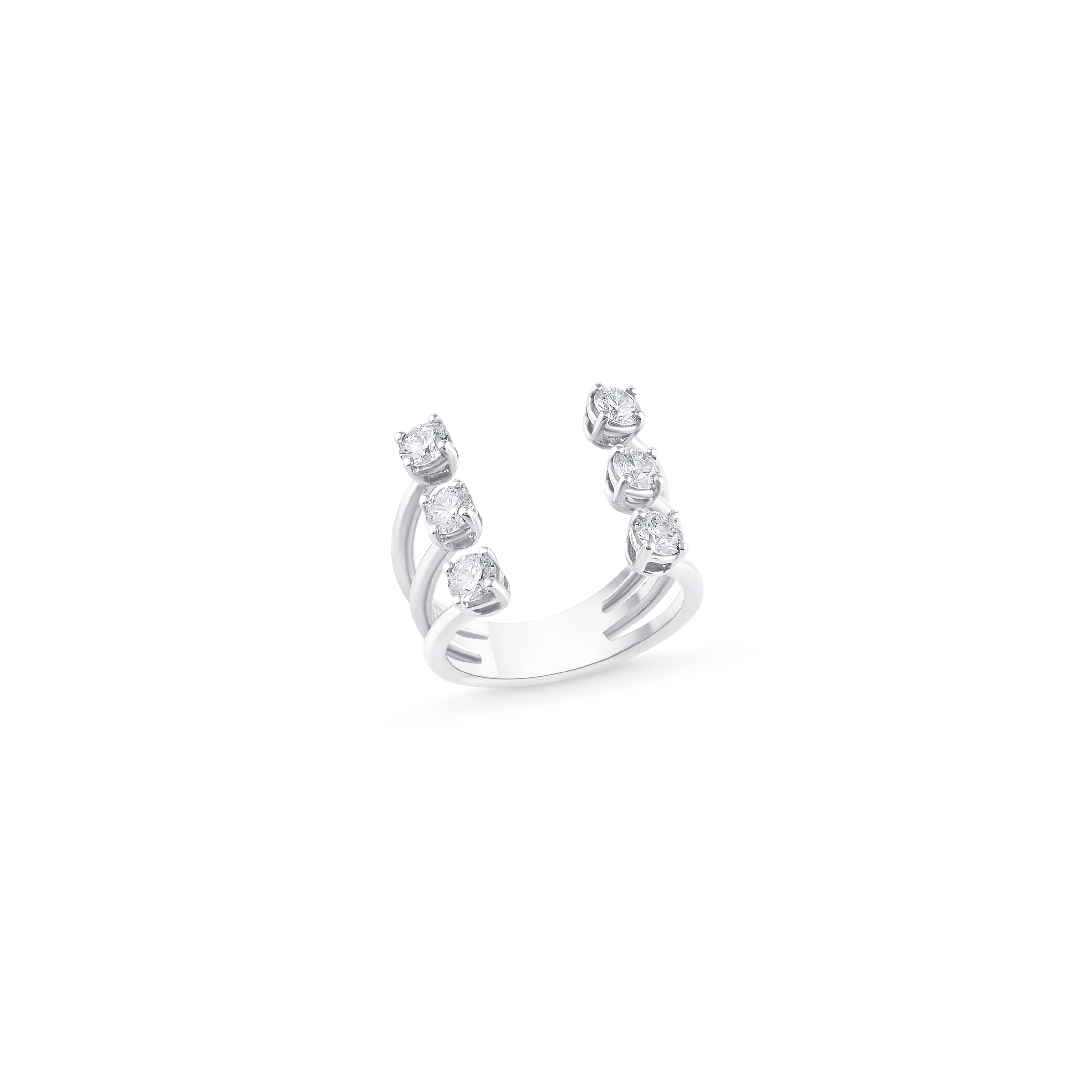 LAYERED DIAMOND RING SMALL - NOORA SHAMSI JEWELLERY