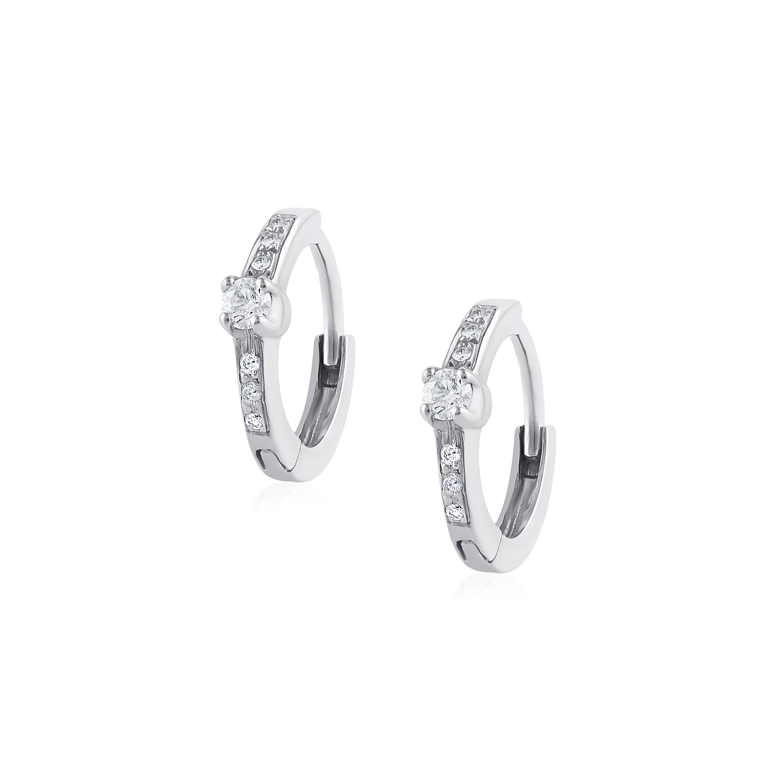 DIAMOND HOOPS - SMALL - NOORA SHAMSI JEWELLERY