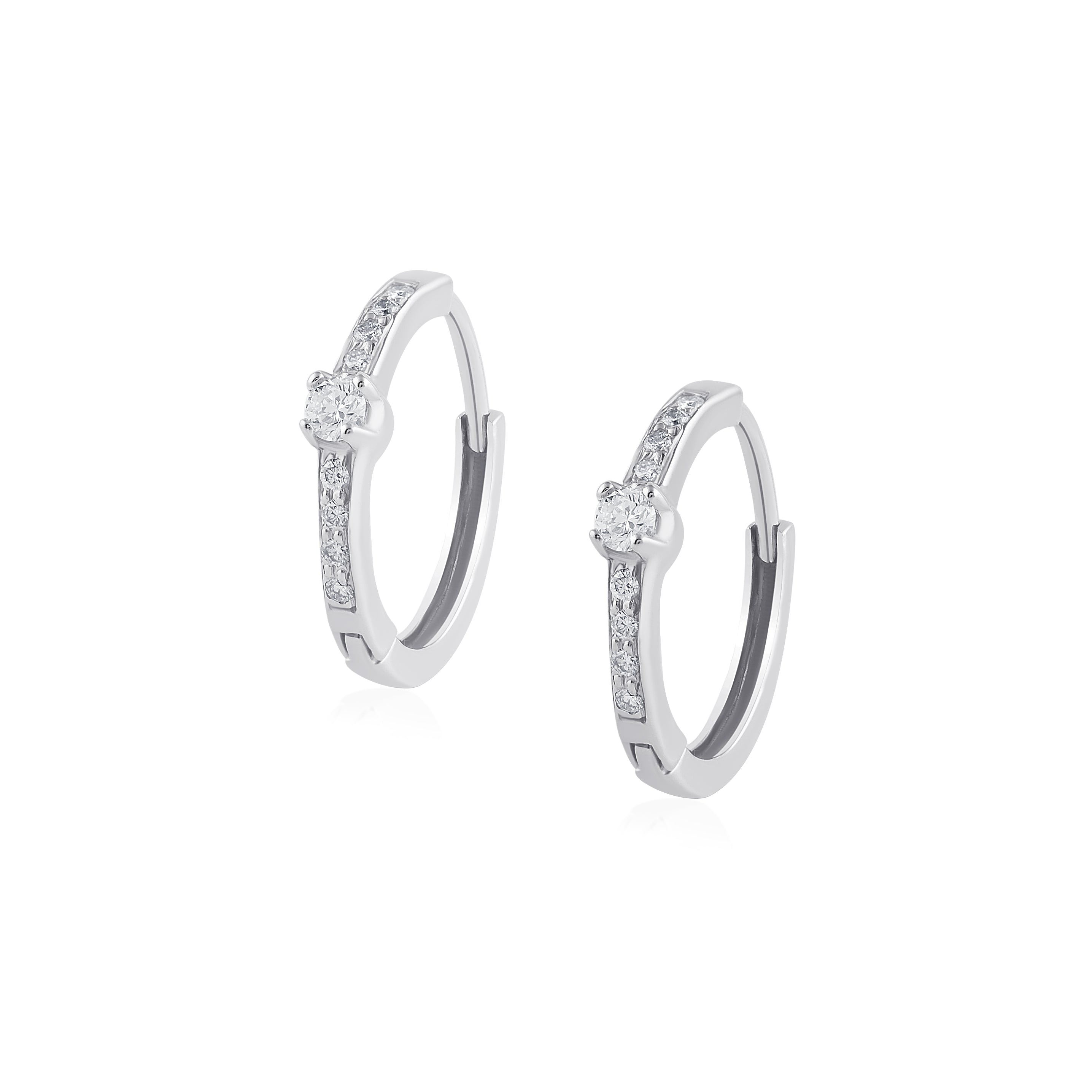 NS Diamond Hoops-Large - NOORA SHAMSI JEWELLERY