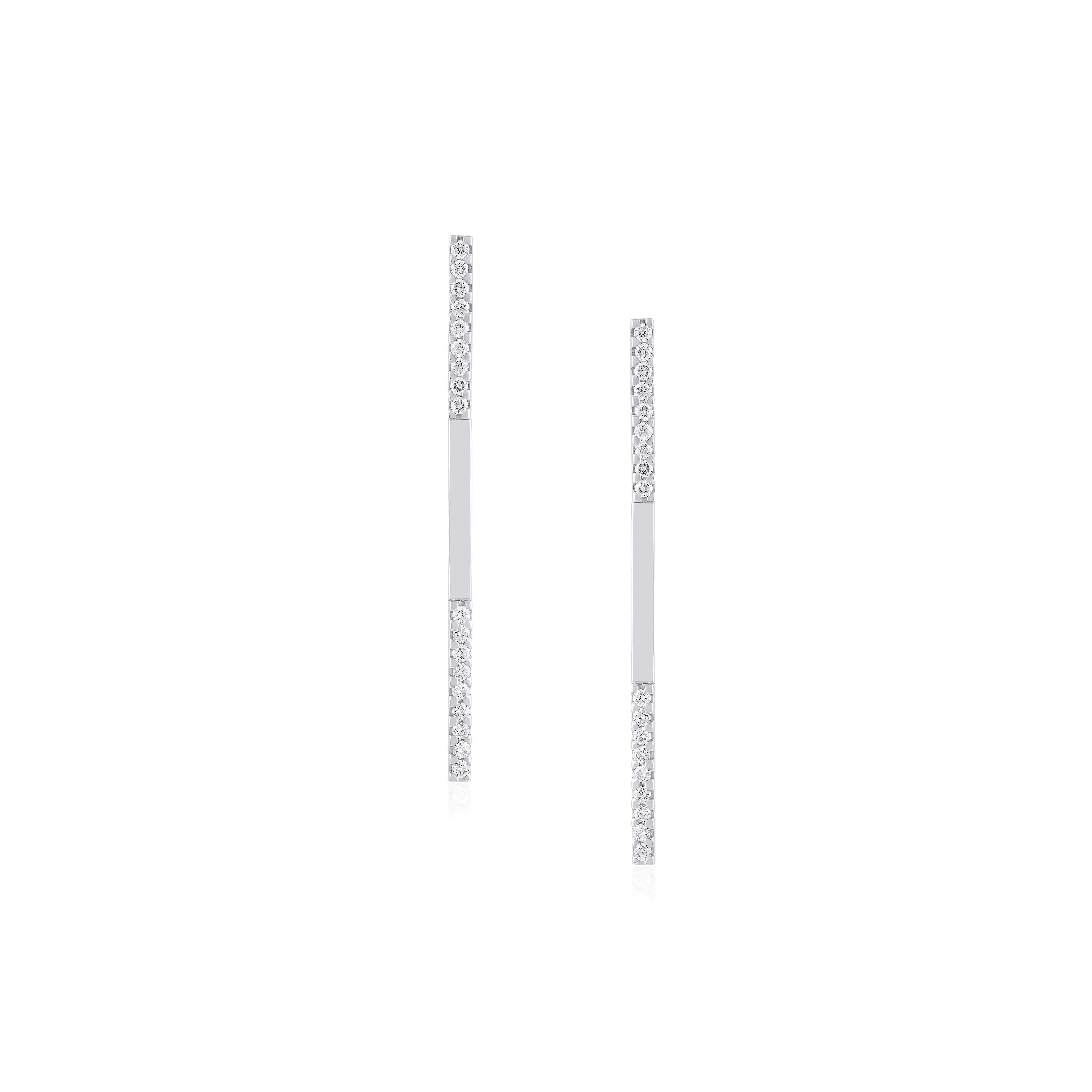 DIAMOND STRAND EARRINGS. HALF - NOORA SHAMSI JEWELLERY