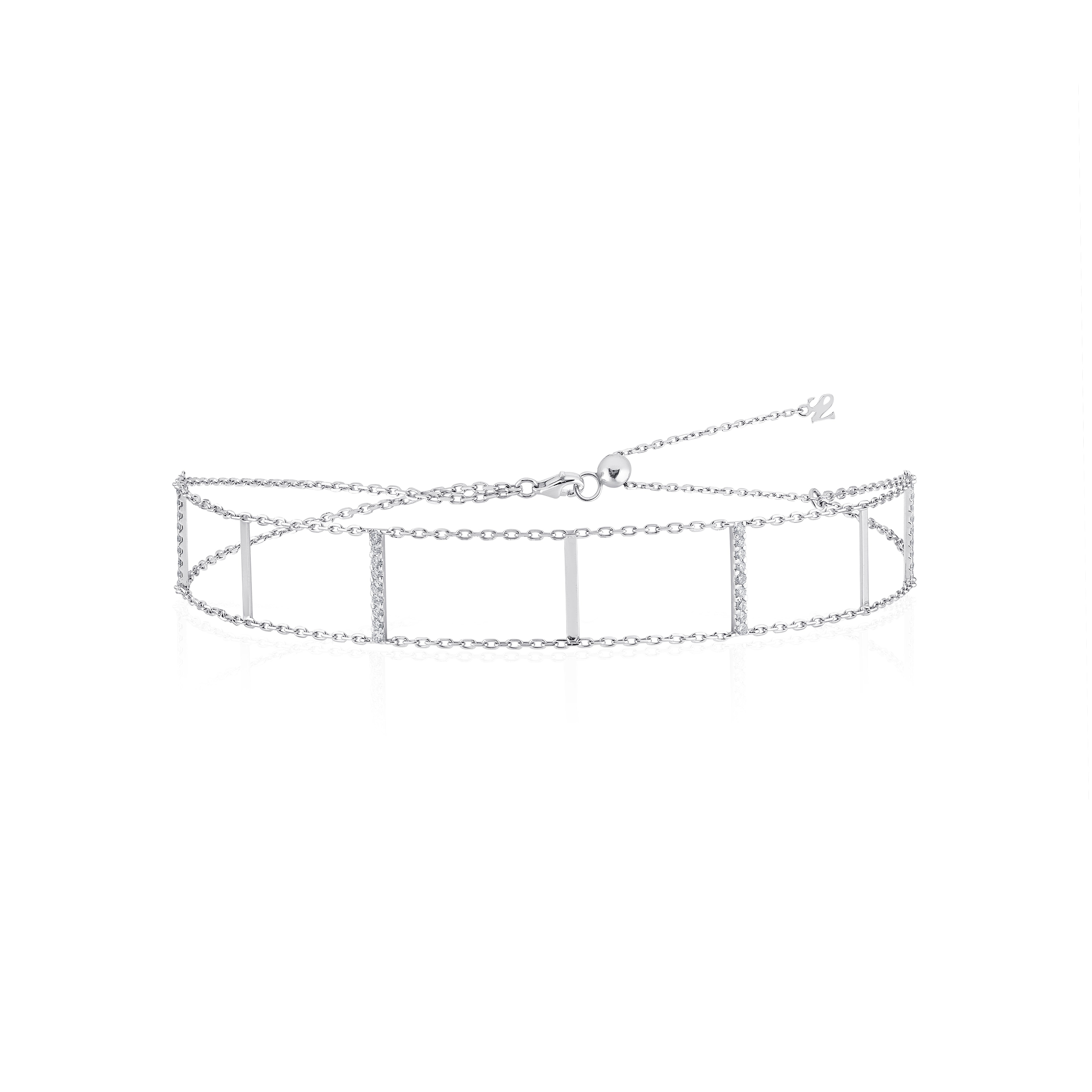 GEOMETRIC DIAMOND CHOKER - NOORA SHAMSI JEWELLERY