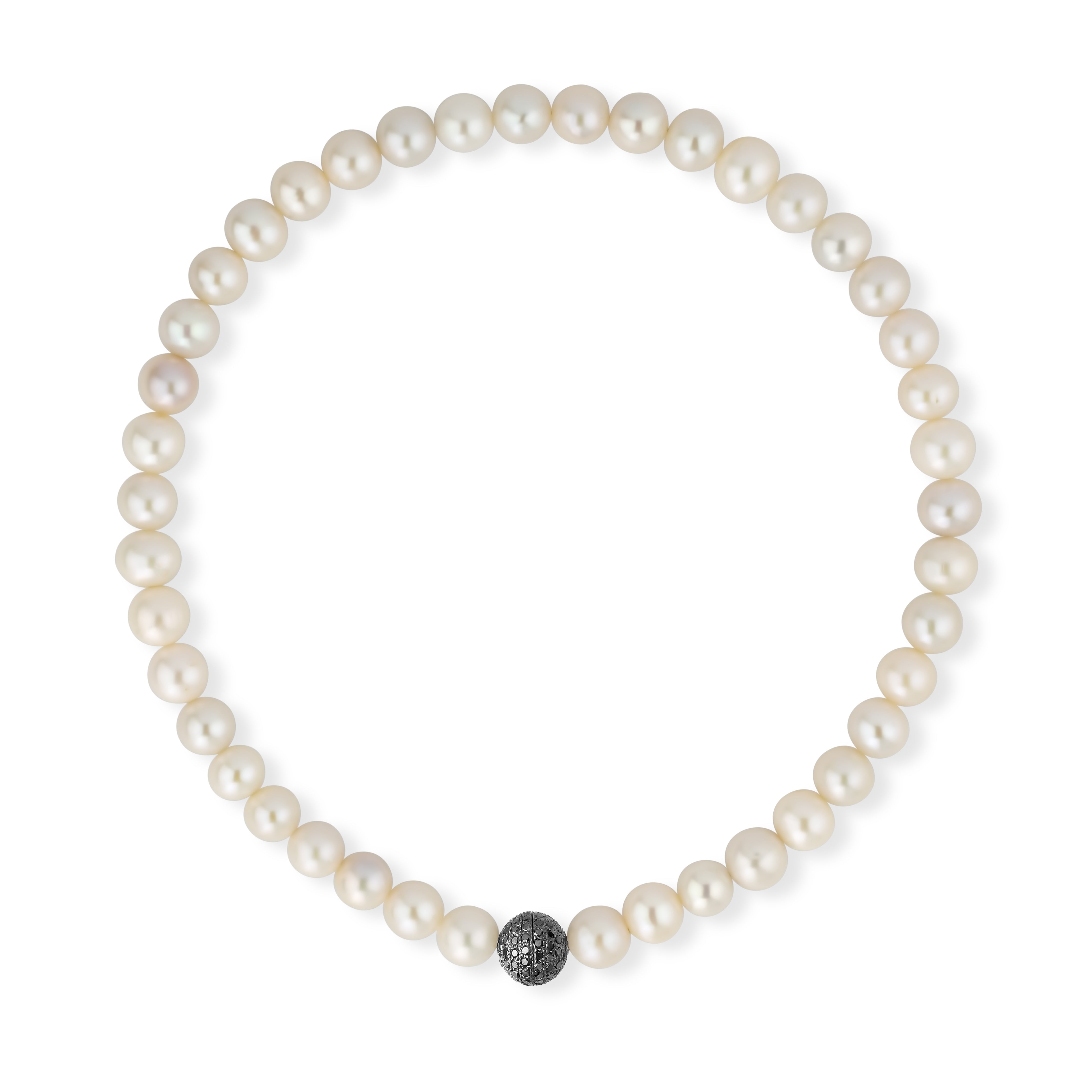 Black Diamond Pearl Necklace - NOORA SHAMSI JEWELLERY