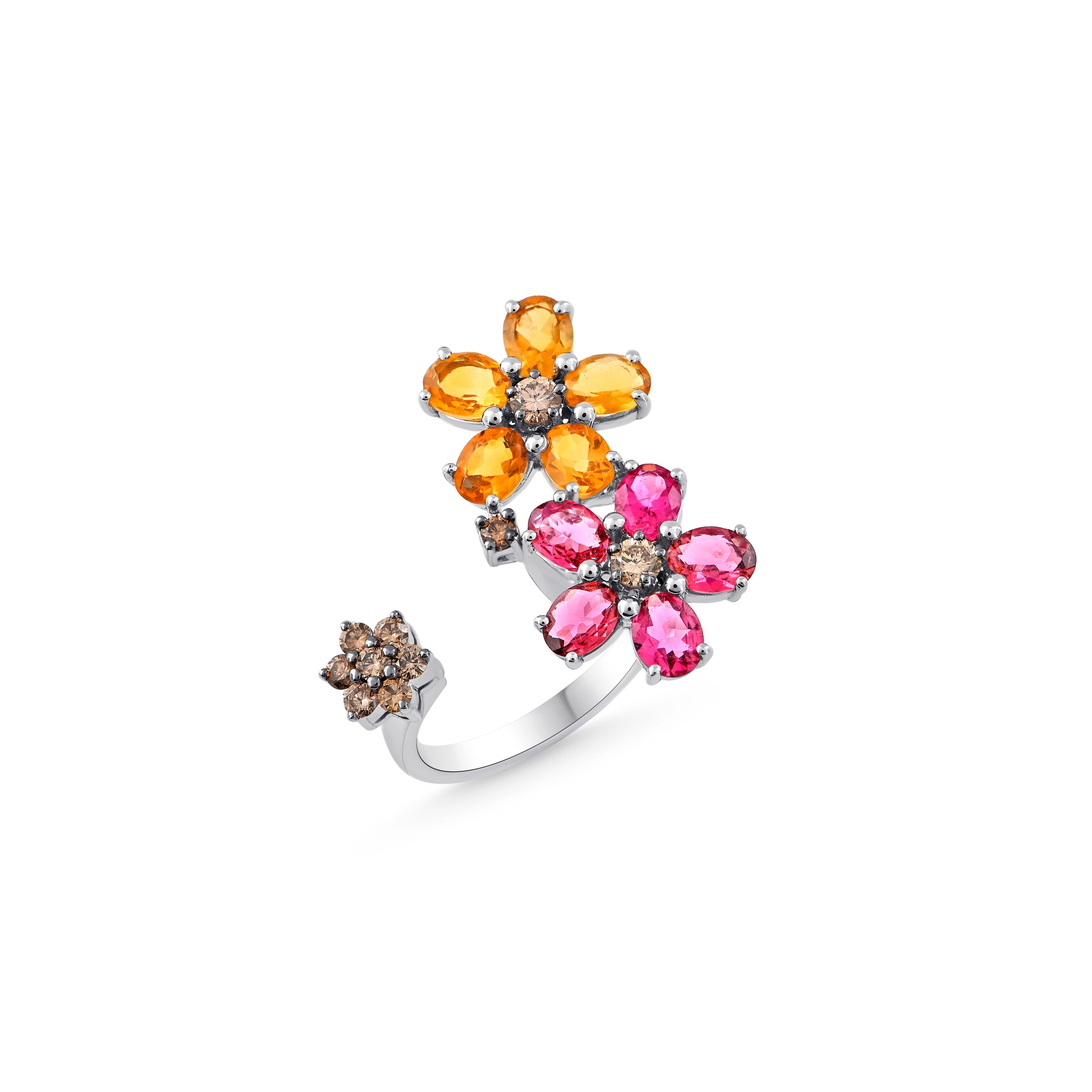 WRAP-AROUND BOTANICAL  RING - NOORA SHAMSI JEWELLERY